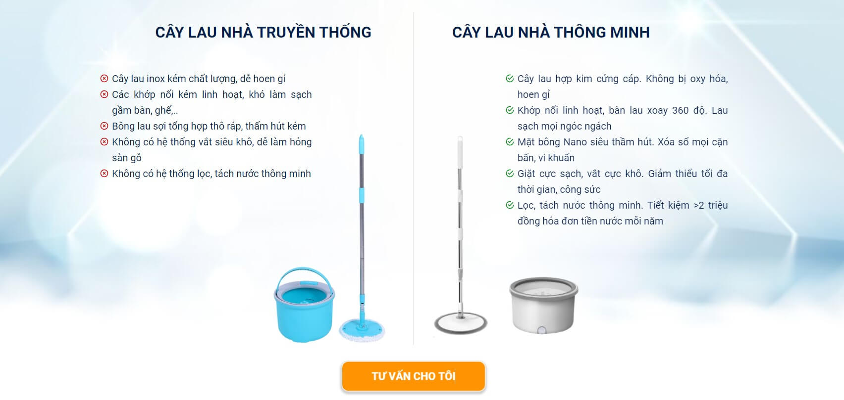 Bộ Lau Nhà Tách Nước Bẩn Công Nghệ Nhật Bản - Cây Lau Nhà Thông Minh 18 cay lau nha thong minh tu giat tu vat tu tach nuoc ban 1
