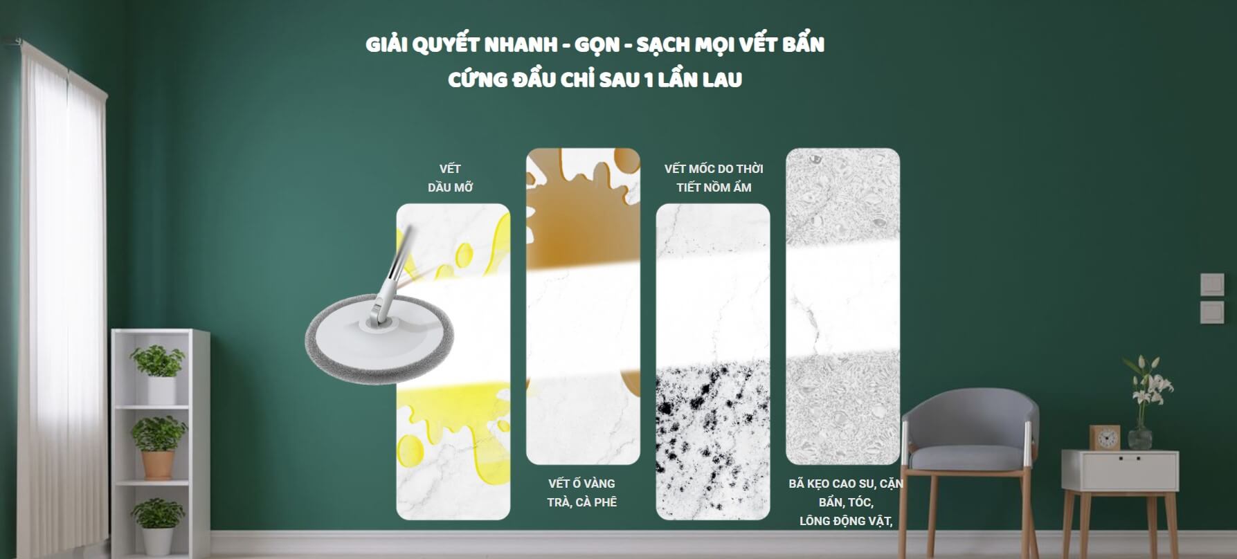 Bộ Lau Nhà Tách Nước Bẩn Công Nghệ Nhật Bản - Cây Lau Nhà Thông Minh 17 cay lau nha thong minh tu giat tu vat tu tach nuoc ban 3